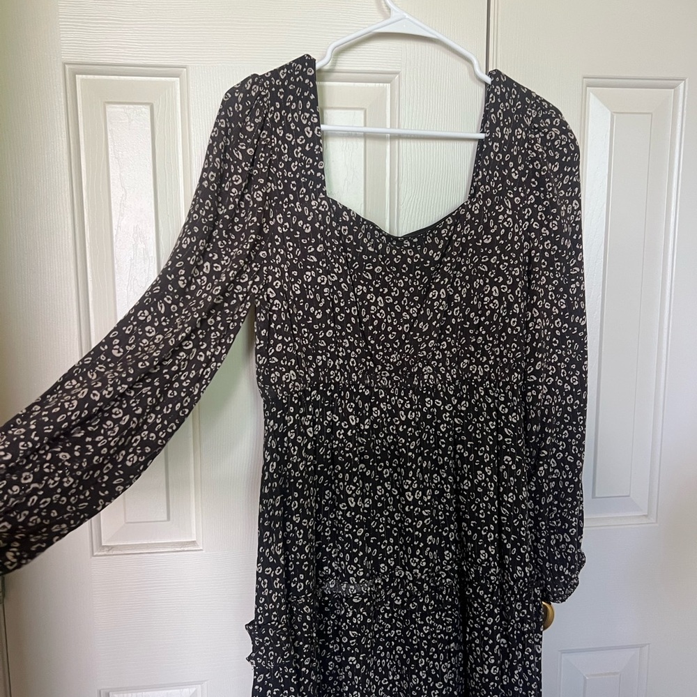 Altar'd State Black and White Bishop Sleeve Sundress